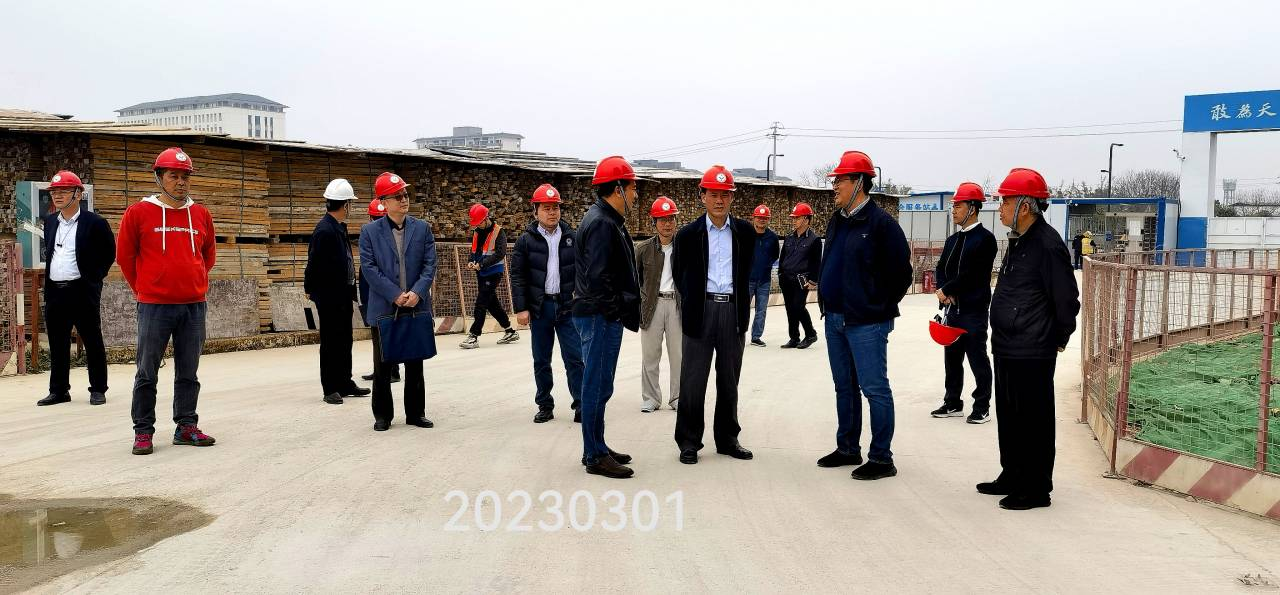 劉志烈副主任一行到我校武鳴校區施工現場進行檢查指導